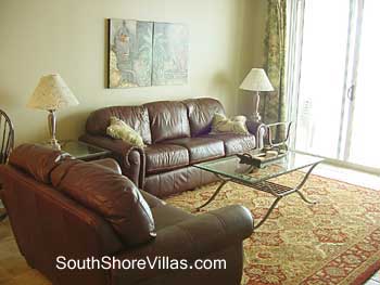 Livingroom at one of the SouthShore Villas Condos